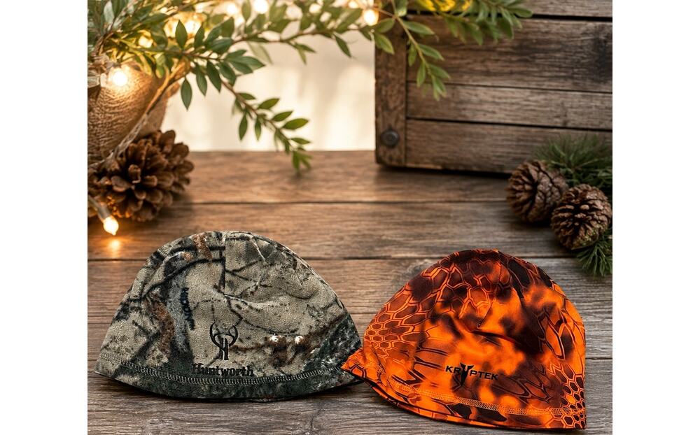 Kryptek & Huntworth Reversible Hunting Beanie Lot of 2 Camo Blaze Orange